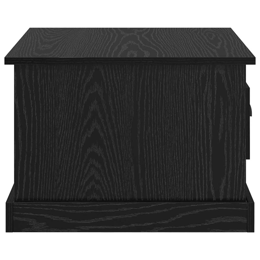 Coffee Table Black Oak 50 x 50 x 35 cm Engineered Wood