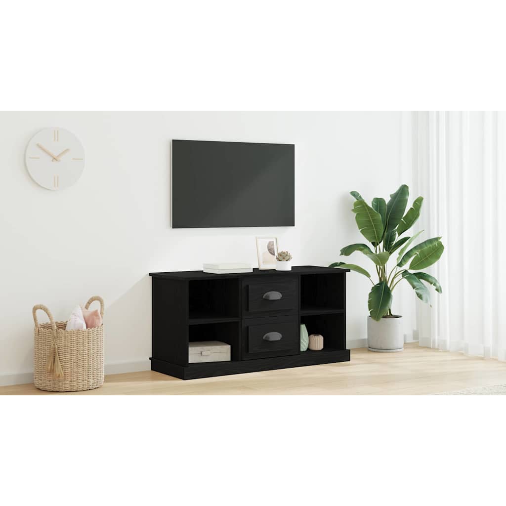 TV Cabinet Black Oak 99.5 x 35.5 x 48 cm Engineered Wood