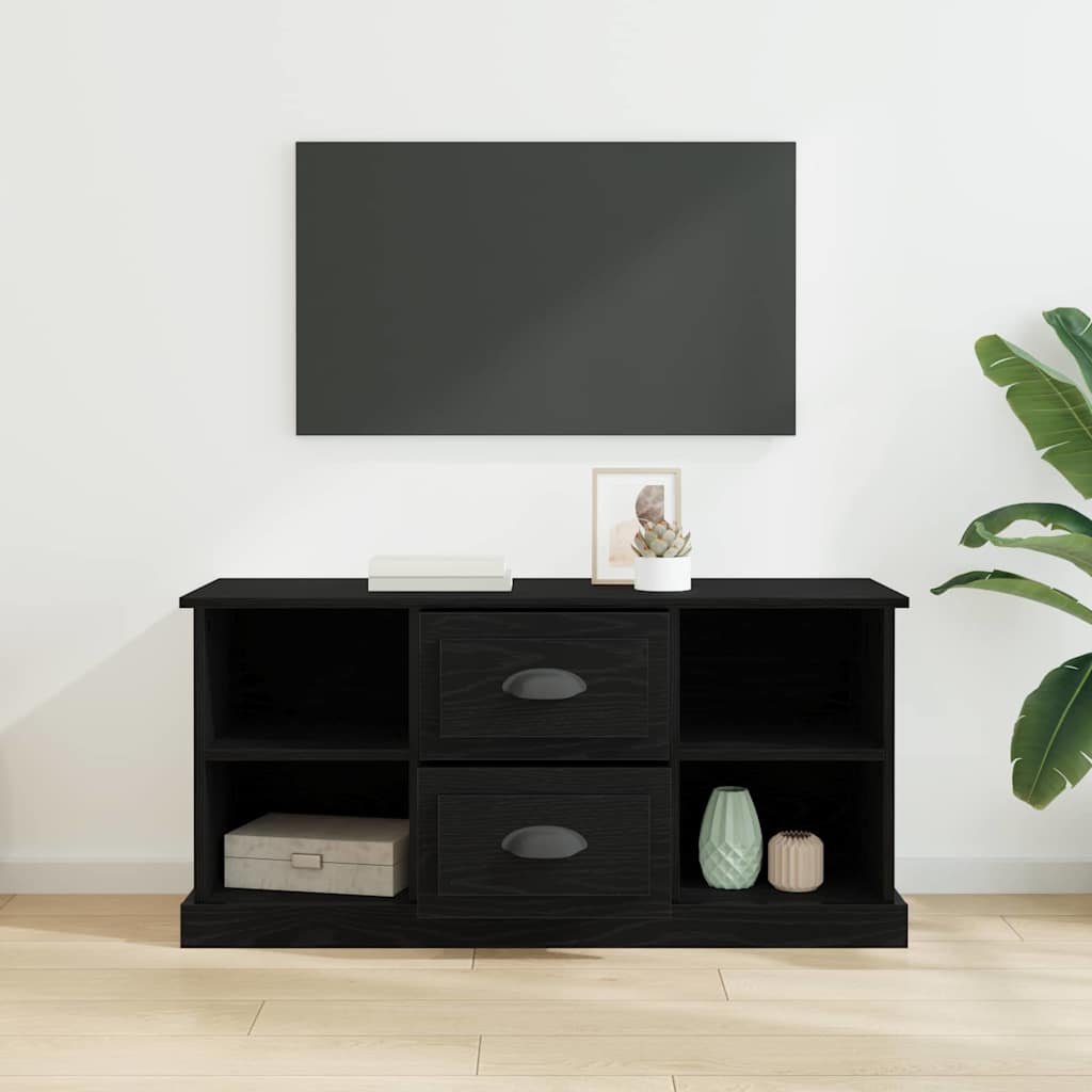 TV Cabinet 99.5 x 35.5 x 48 cm Black Oak Engineered Wood