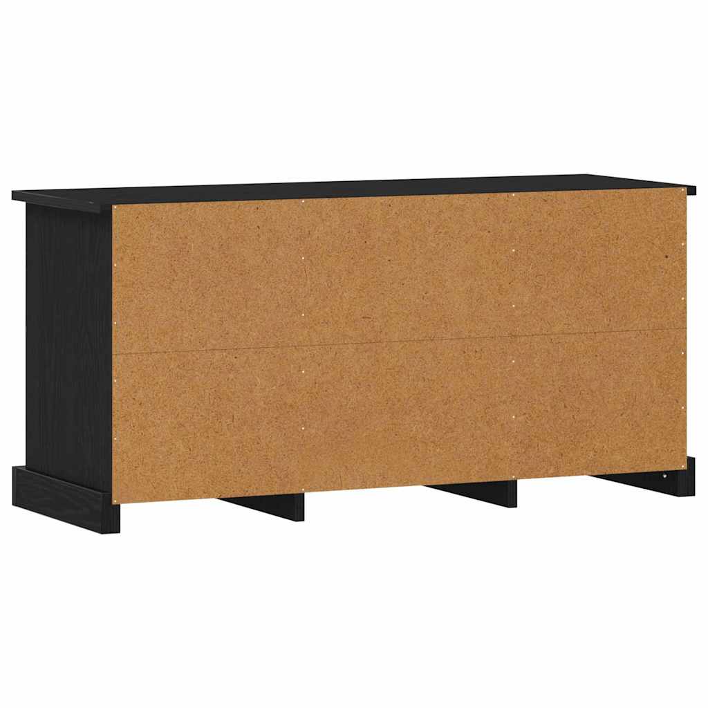 TV Cabinet Black Oak 99.5 x 35.5 x 48 cm Engineered Wood