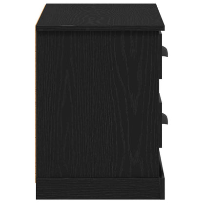 TV Cabinet 99.5 x 35.5 x 48 cm Black Oak Engineered Wood