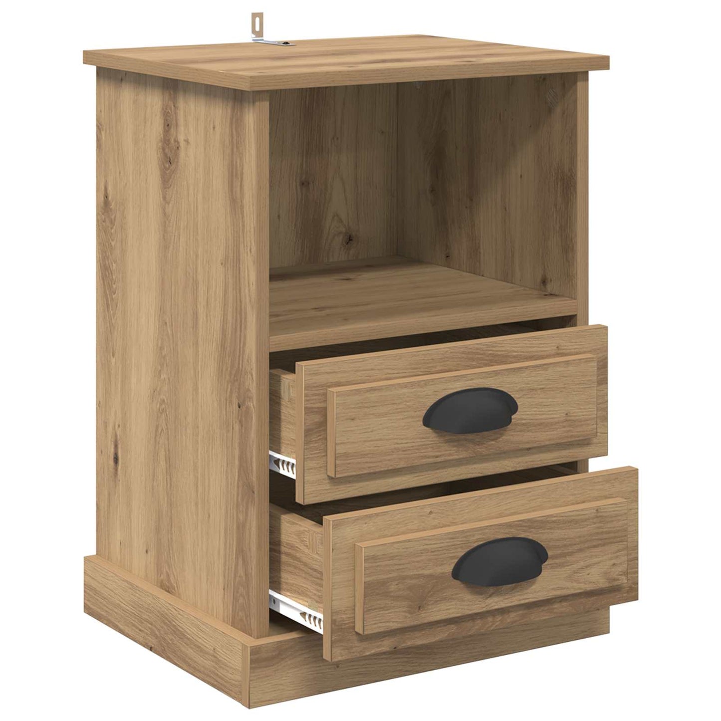 Bedside Cabinet with Drawer 2 pcs Artisan Oak 36 x 43 x 60 cm