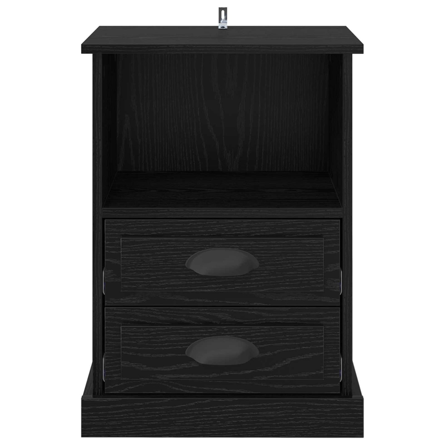 Bedside Cabinet Black Oak 36 x 43 x 60 cm Engineered Wood