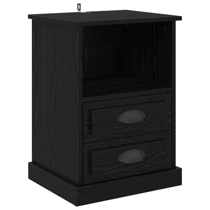 Bedside Cabinet 2 pcs Black Oak 36 x 43 x 60 cm Engineered Wood