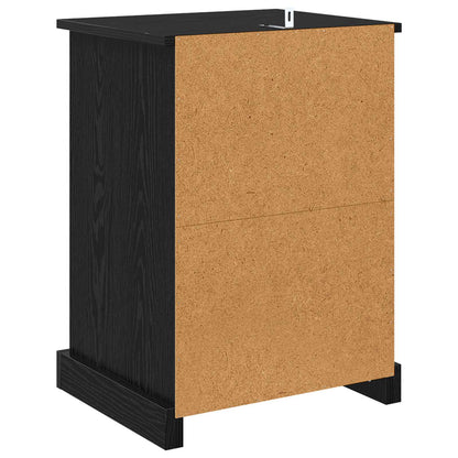Bedside Cabinet 2 pcs Black Oak 36 x 43 x 60 cm Engineered Wood