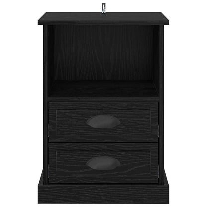Bedside Cabinet 2 pcs Black Oak 36 x 43 x 60 cm Engineered Wood