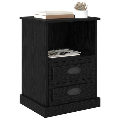 Bedside Cabinet 2 pcs Black Oak 36 x 43 x 60 cm Engineered Wood
