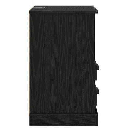Bedside Cabinet 2 pcs Black Oak 36 x 43 x 60 cm Engineered Wood