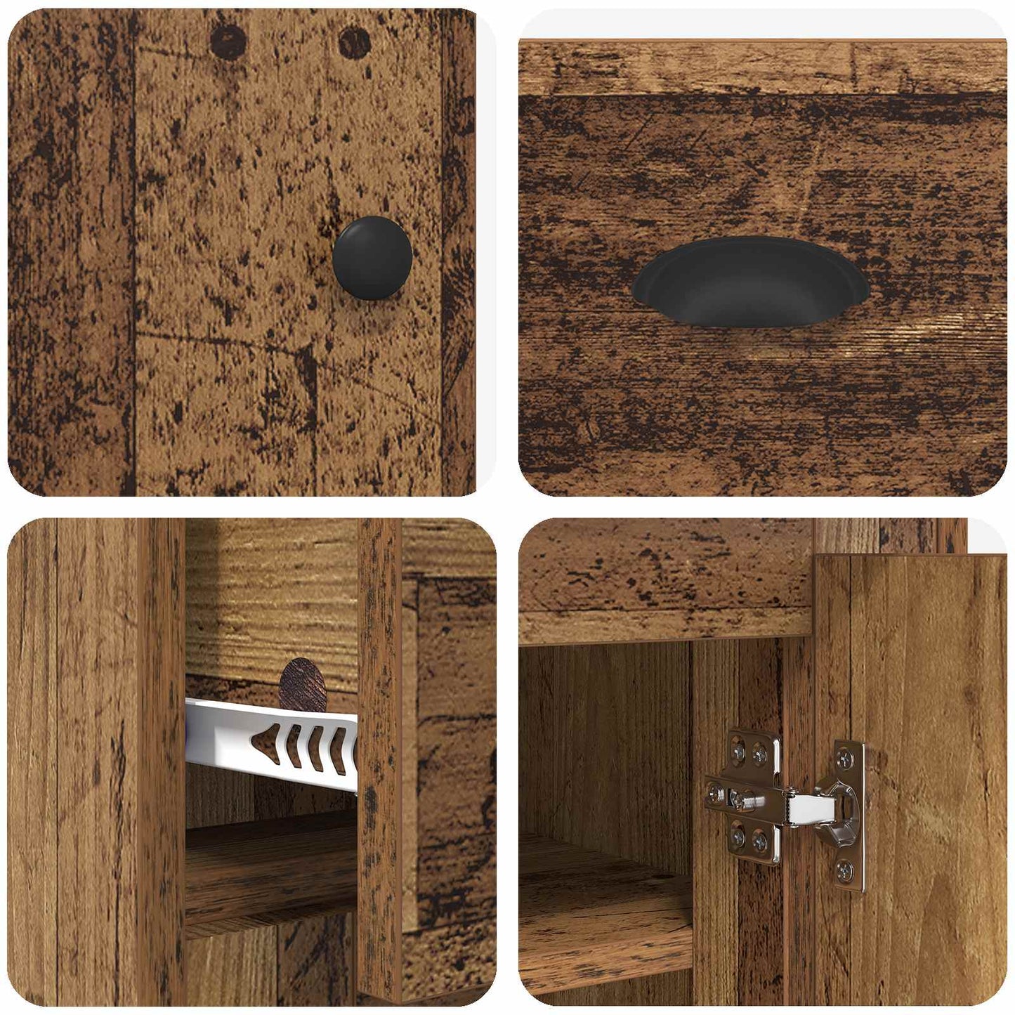 Highboard Old Wood 70 x 35.5 x 67.5 cm Engineered Wood