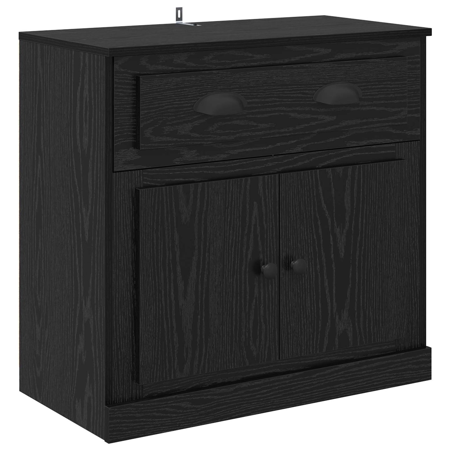Highboard Black Oak 70 x 35.5 x 67.5 cm Engineered Wood