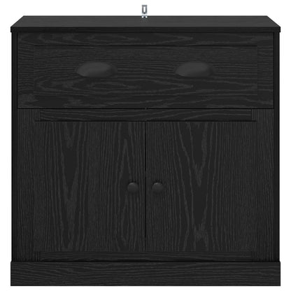 Highboard Black Oak 70 x 35.5 x 67.5 cm Engineered Wood