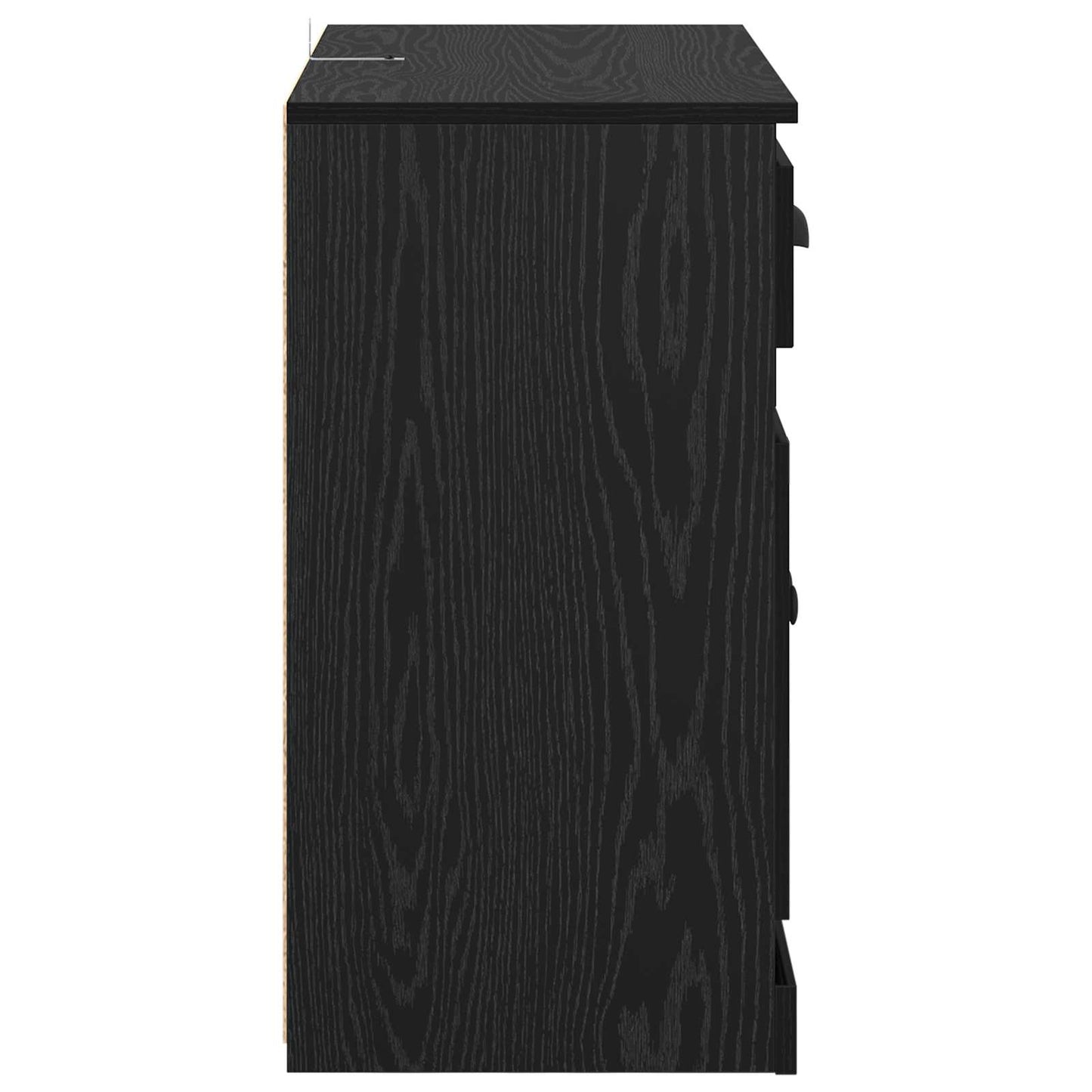Highboard Black Oak 70 x 35.5 x 67.5 cm Engineered Wood