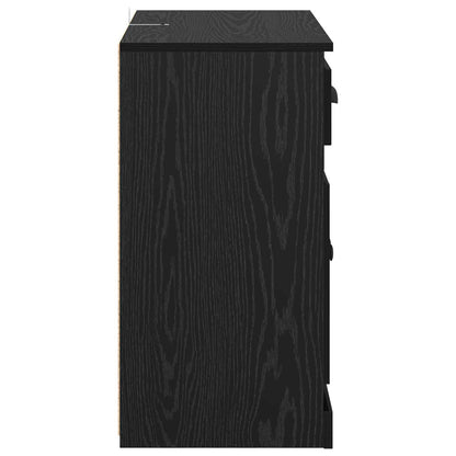 Highboard Black Oak 70 x 35.5 x 67.5 cm Engineered Wood