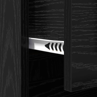 Sideboard Black Oak 70 x 35.5 x 67.5 cm Engineered Wood