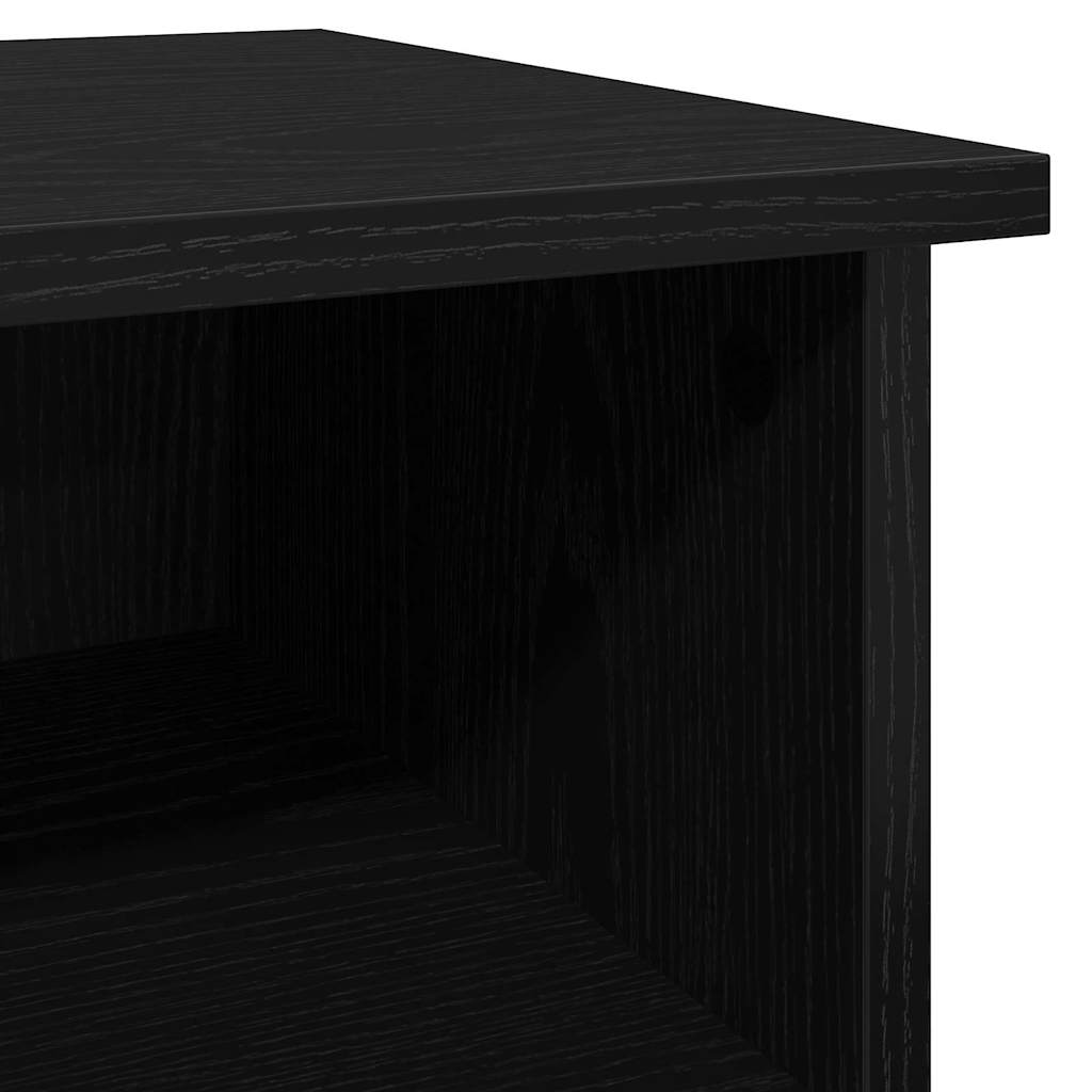 Sideboard Black Oak 100 x 35.5 x 60 cm Engineered Wood