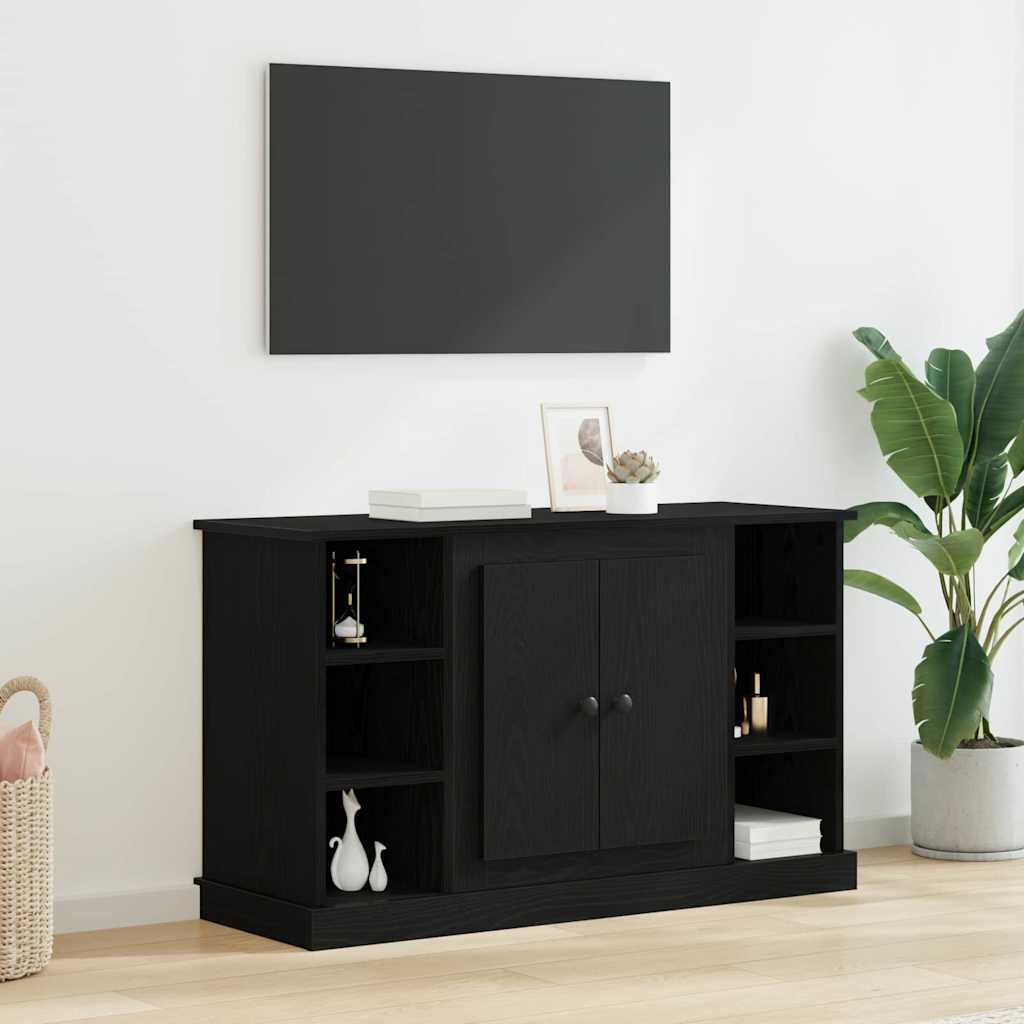 Sideboard Black Oak 100 x 35.5 x 60 cm Engineered Wood