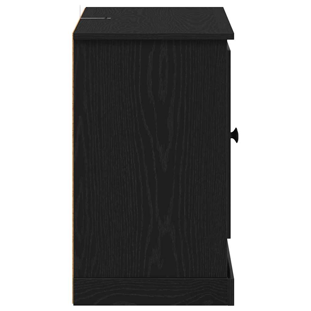 Sideboard Black Oak 100 x 35.5 x 60 cm Engineered Wood