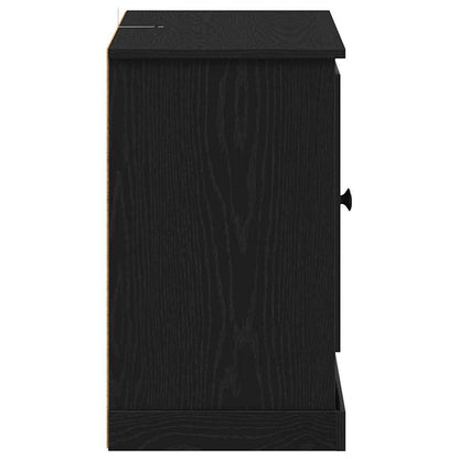 Sideboard Black Oak 100 x 35.5 x 60 cm Engineered Wood