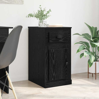 Side Cabinet Black Oak 40 x 50 x 75 cm Engineered Wood