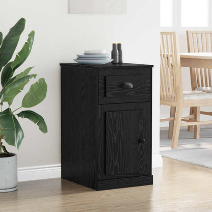 Side Cabinet Black Oak 40 x 50 x 75 cm Engineered Wood