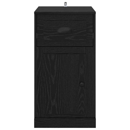 Side Cabinet Black Oak 40 x 50 x 75 cm Engineered Wood