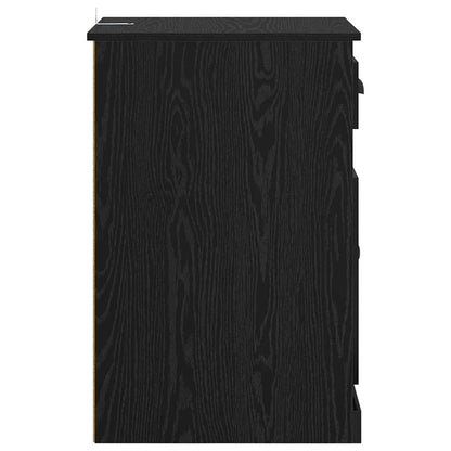 Side Cabinet Black Oak 40 x 50 x 75 cm Engineered Wood