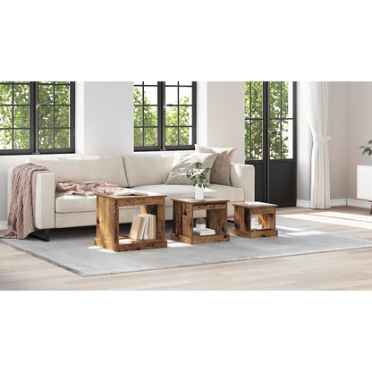 Coffee Table 3 pcs Old Wood Engineered Wood