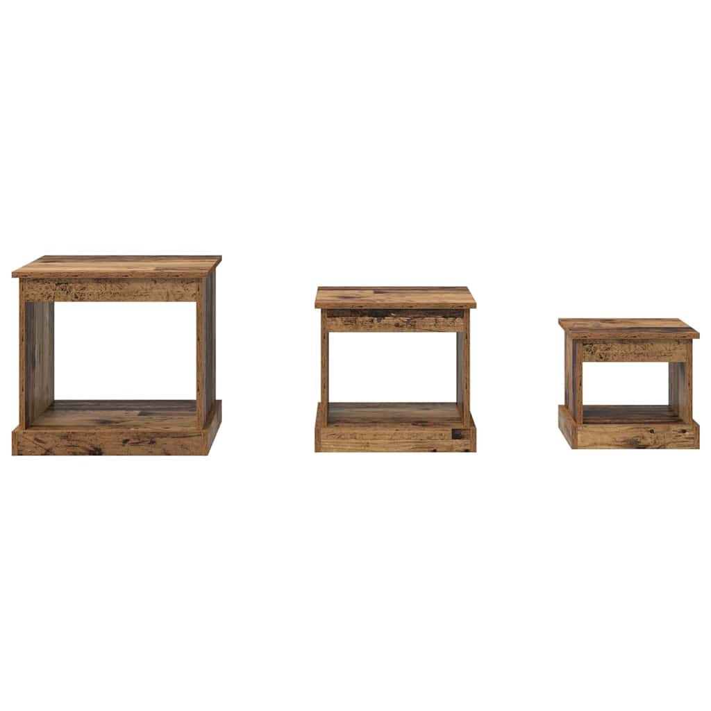 Coffee Table 3 pcs Old Wood Engineered Wood