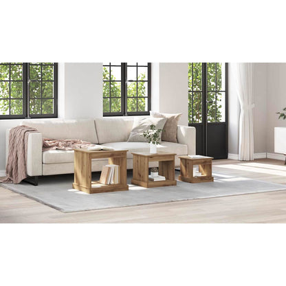 Coffee Table 3 pcs Artisan Oak Engineered Wood