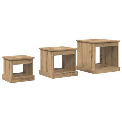 Coffee Table 3 pcs Artisan Oak Engineered Wood