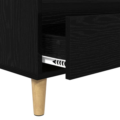 TV Cabinet Black Oak 100 x 34.5 x 44.5 cm Engineered Wood