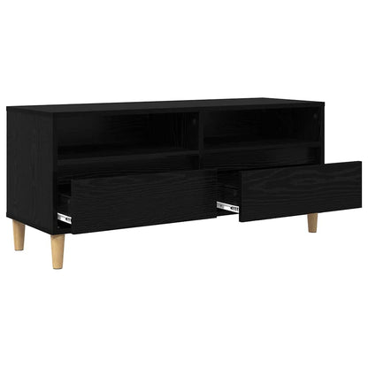 TV Cabinet Black Oak 100 x 34.5 x 44.5 cm Engineered Wood