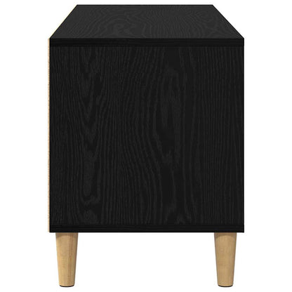 TV Cabinet Black Oak 100 x 34.5 x 44.5 cm Engineered Wood