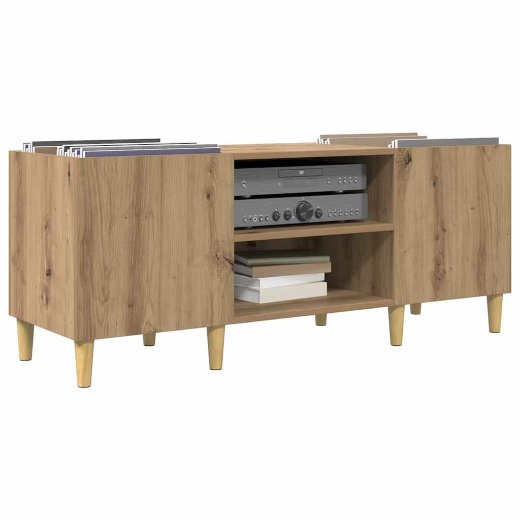 Record Cabinet 121 x 38 x 48 cm Engineered Wood Artisan Oak