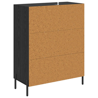 Sideboard Black Oak 69.5 x 34 x 90 cm Engineered Wood