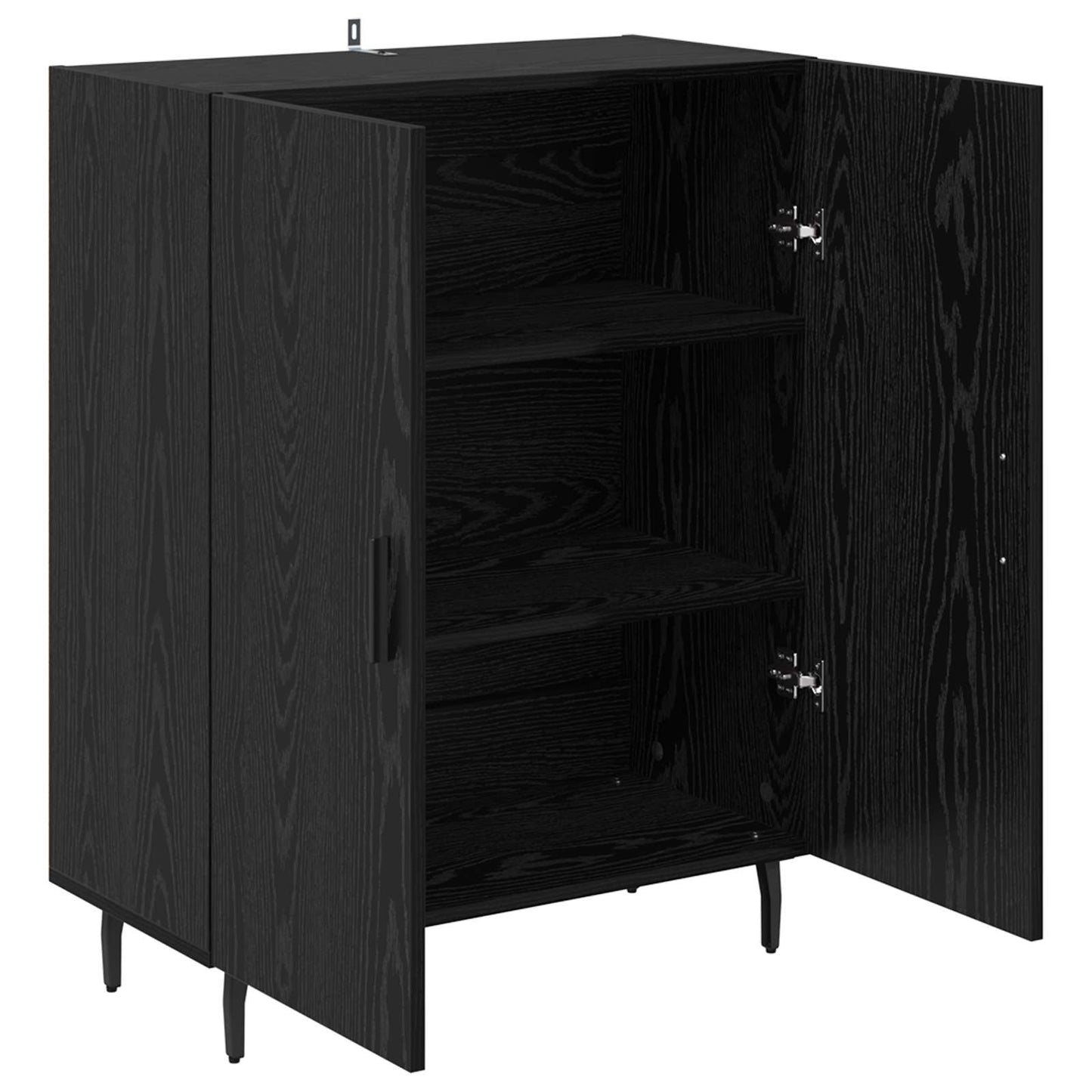 Sideboard Black Oak 69.5 x 34 x 90 cm Engineered Wood