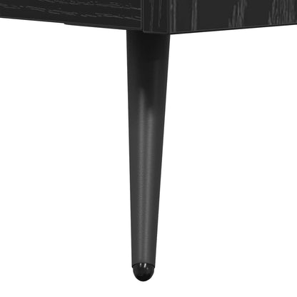 Chest of Drawers Black Oak 69.5 x 34 x 90 cm Engineered Wood