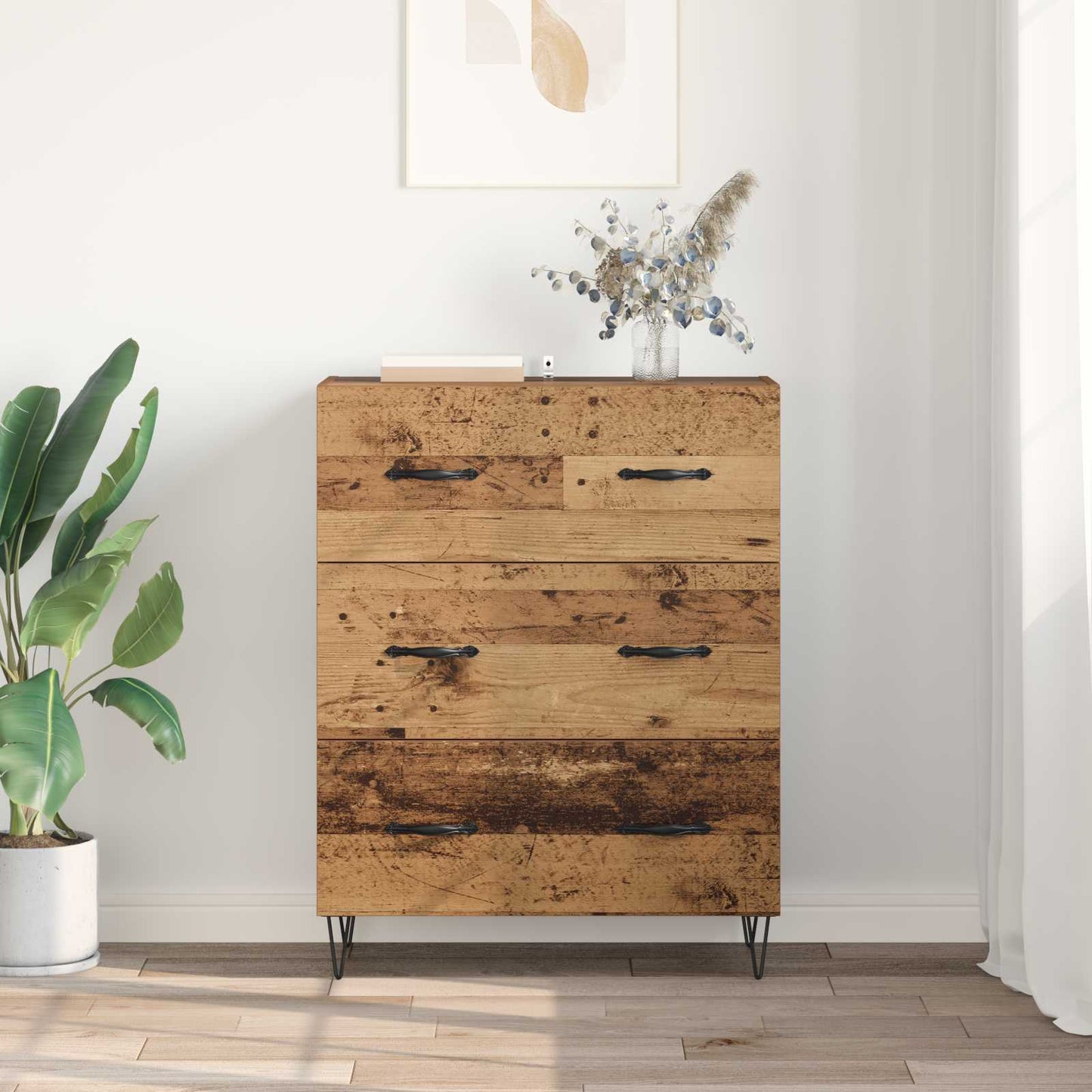 Sideboard Old Wood 69.5 x 34 x 90 cm Engineered Wood and Iron
