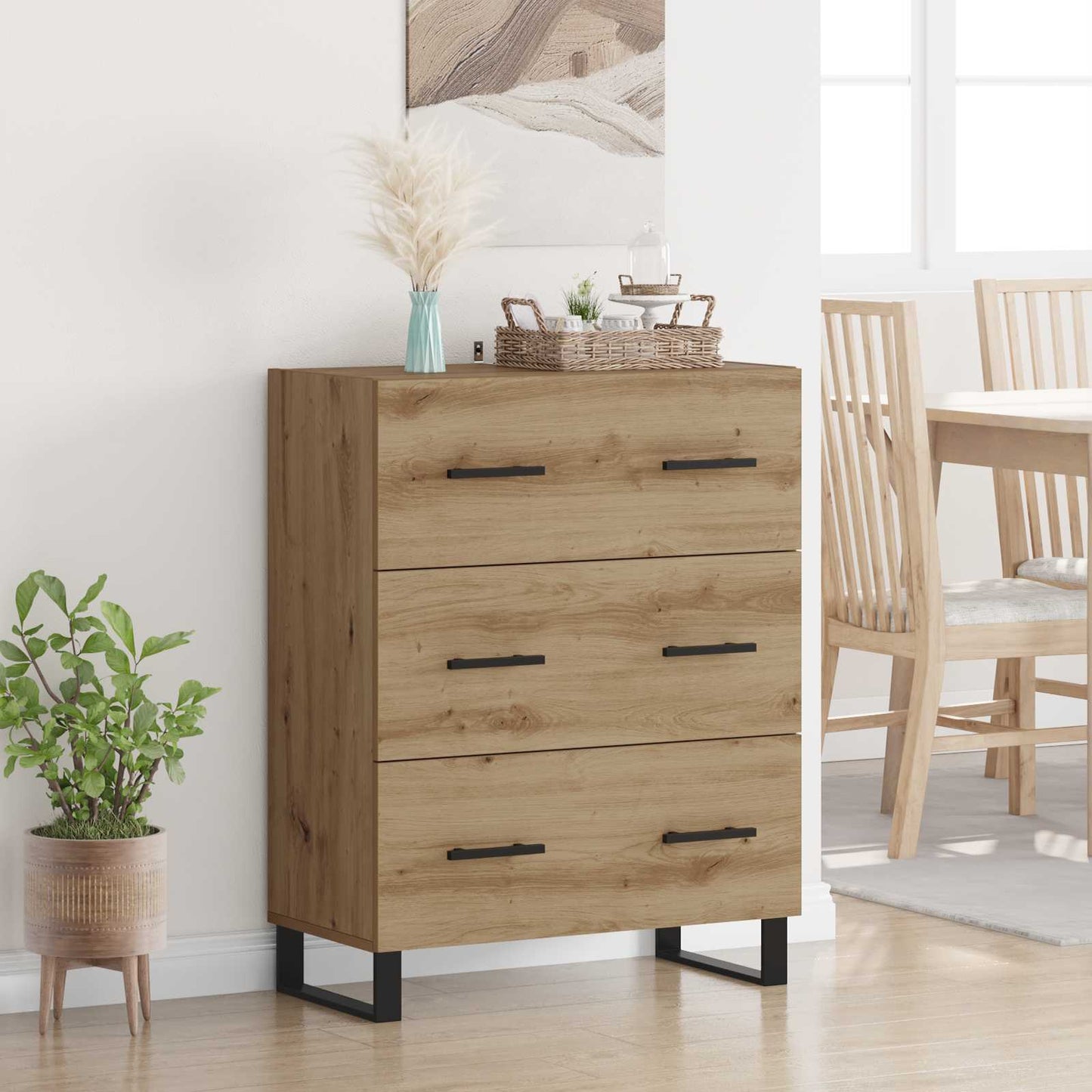 Sideboard with Drawer Artisan Oak 69.5 x 34 x 90 cm