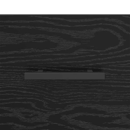 Sideboard Black Oak 69.5 x 34 x 90 cm Engineered Wood and Iron