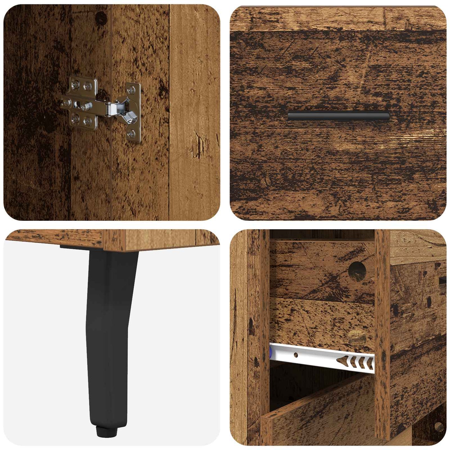 Sideboard Old Wood 69.5 x 34 x 90 cm Engineered Wood and Iron