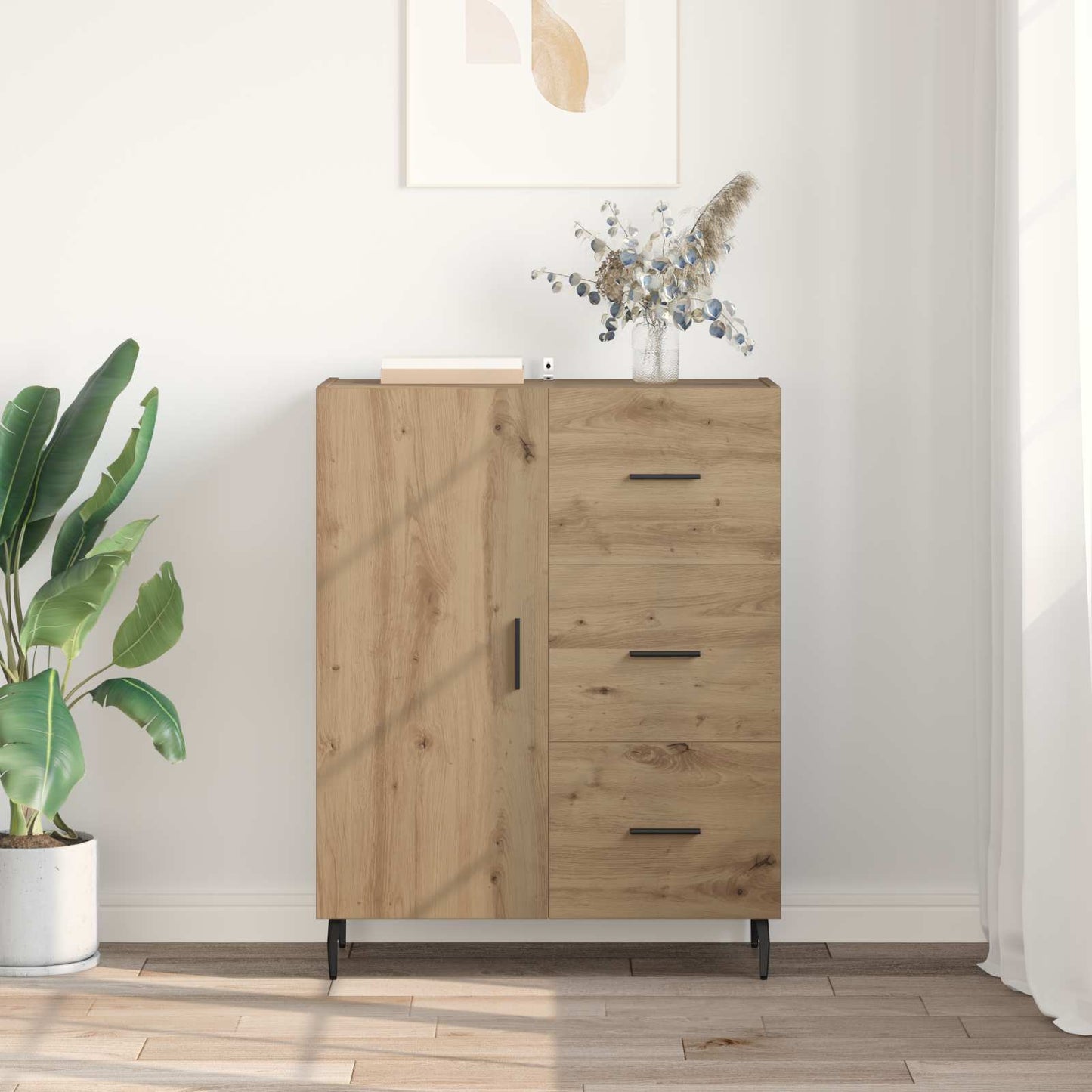 Sideboard with Drawer Artisan Oak 69.5 x 34 x 90 cm