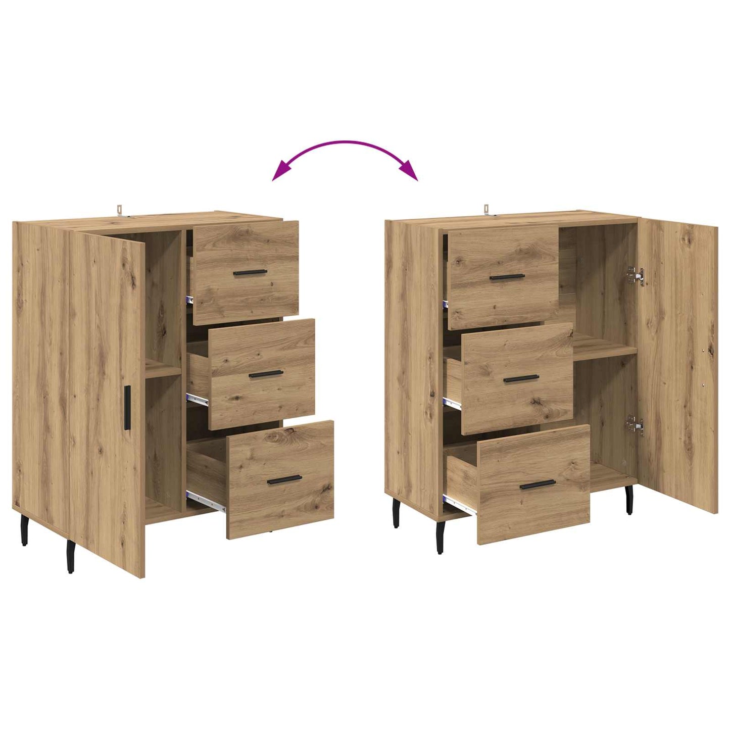 Sideboard Artisan Oak 69.5 x 34 x 90 cm