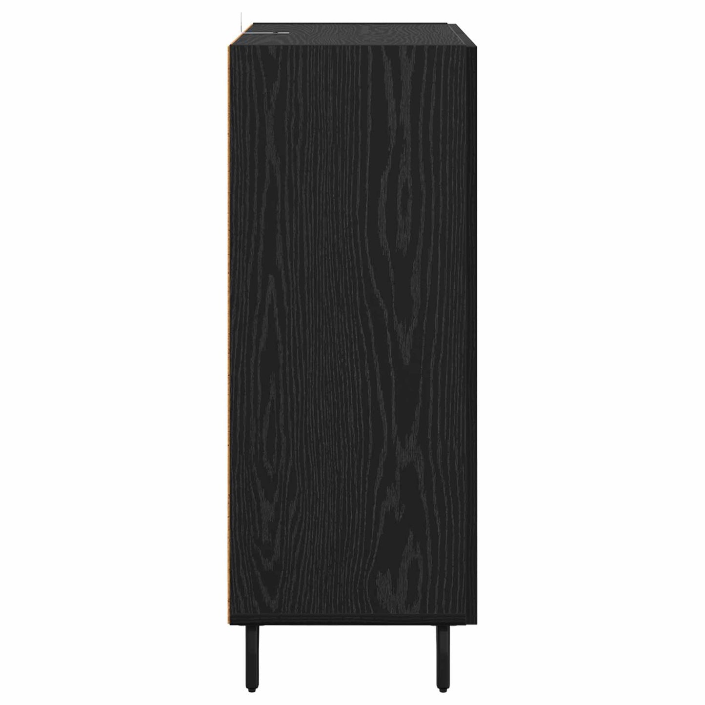 Sideboard Black Oak 69.5 x 34 x 90 cm Engineered Wood and Iron