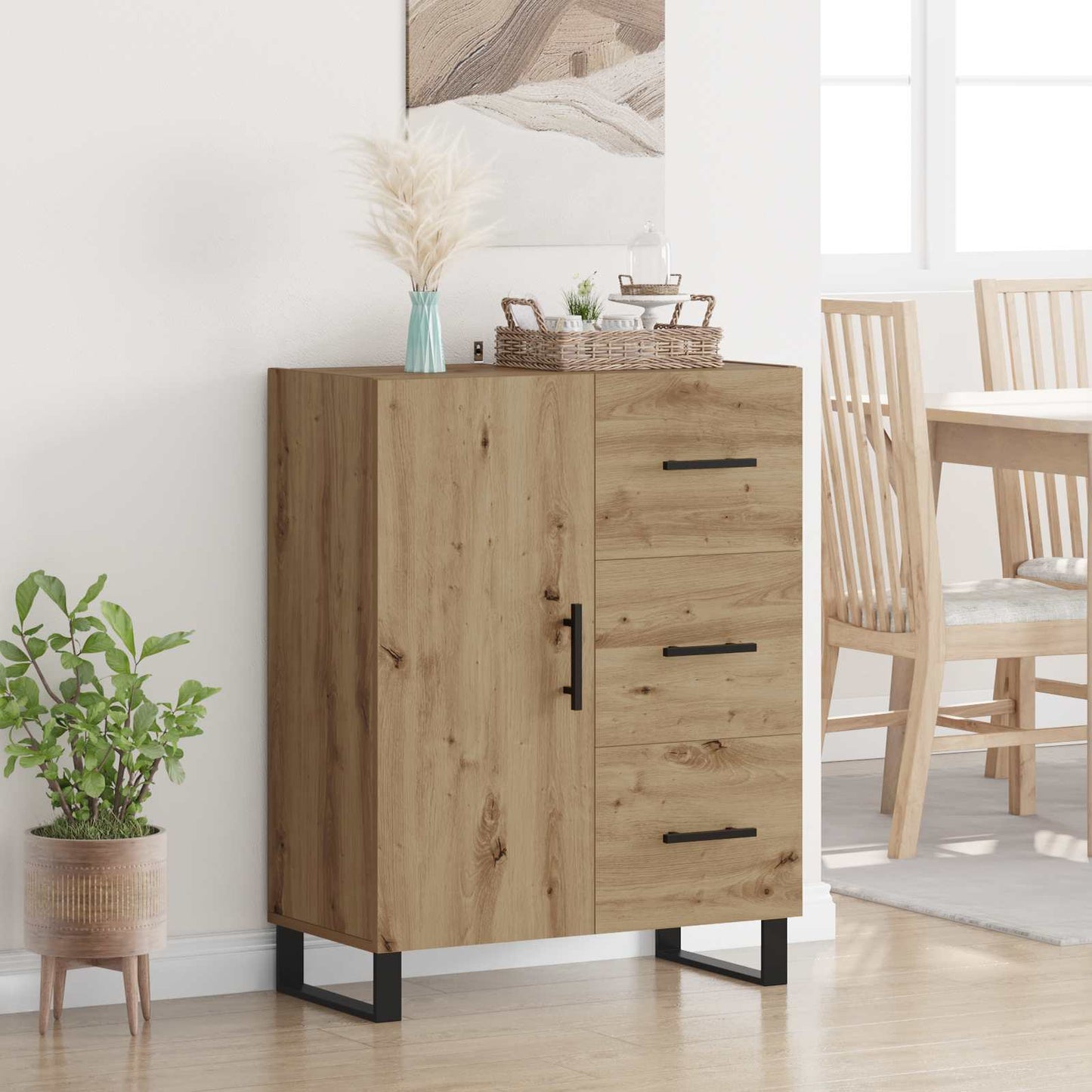 Sideboard with Drawer Artisan Oak 69.5 x 34 x 90 cm