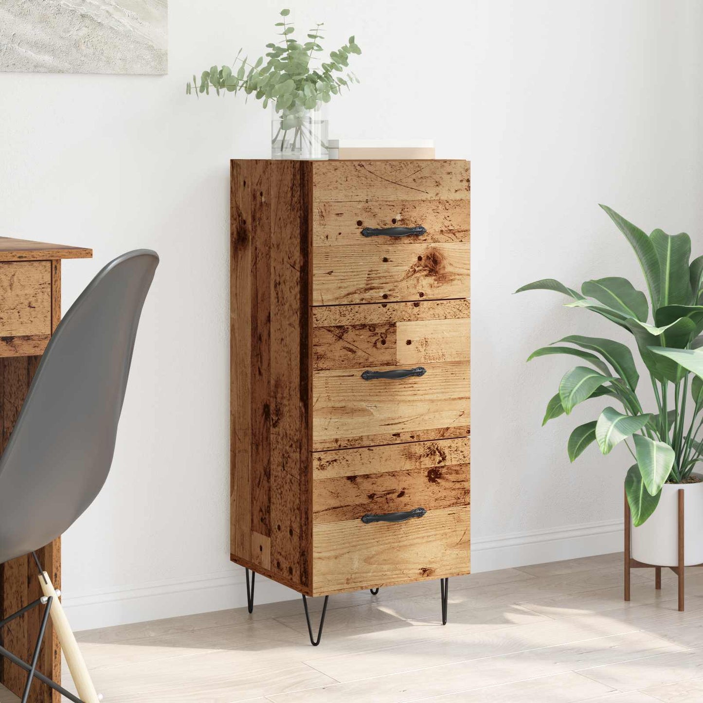 Sideboard Old wood 34 x 34.5 x 90 cm Engineered wood