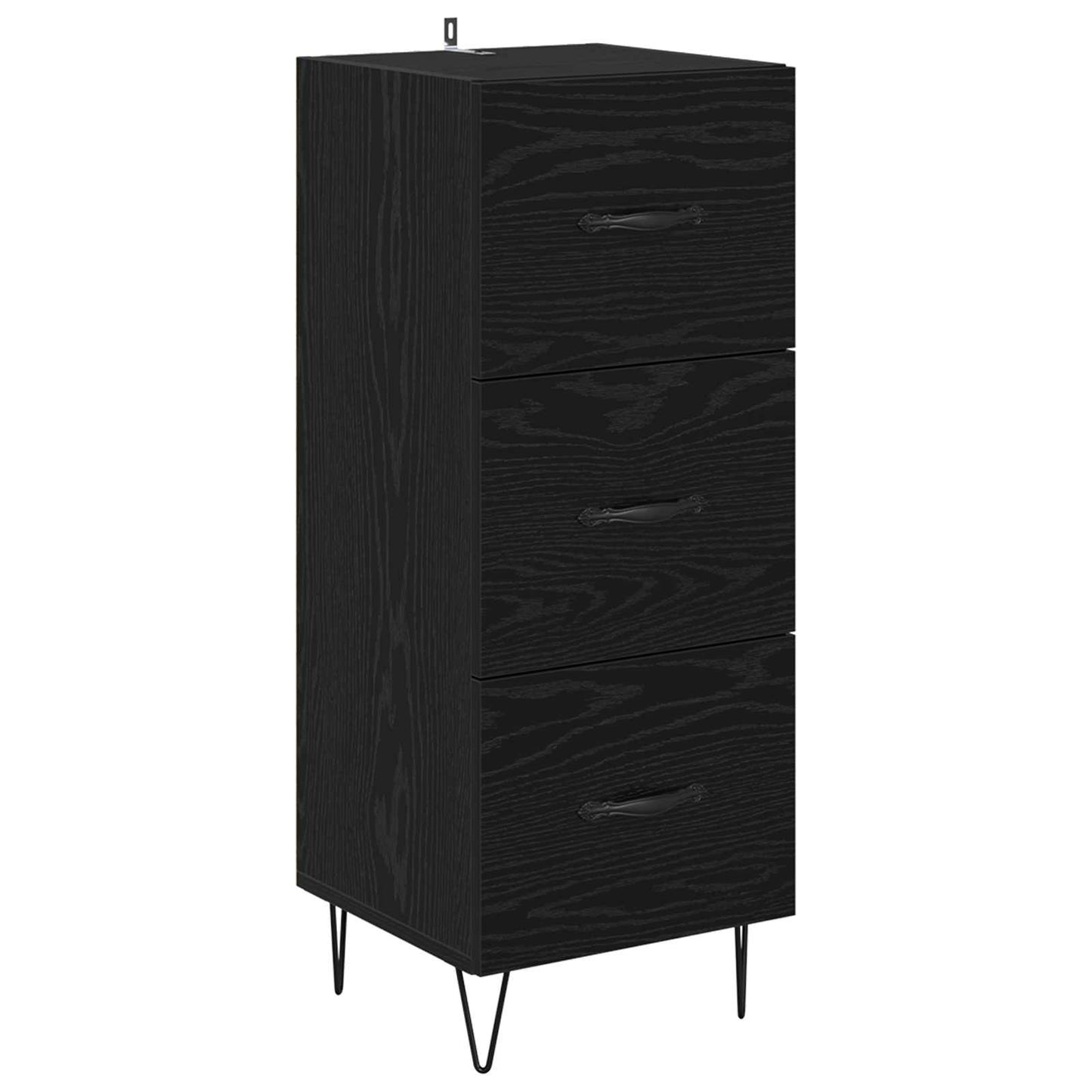Sideboard Black oak 34 x 34.5 x 90 cm Engineered wood