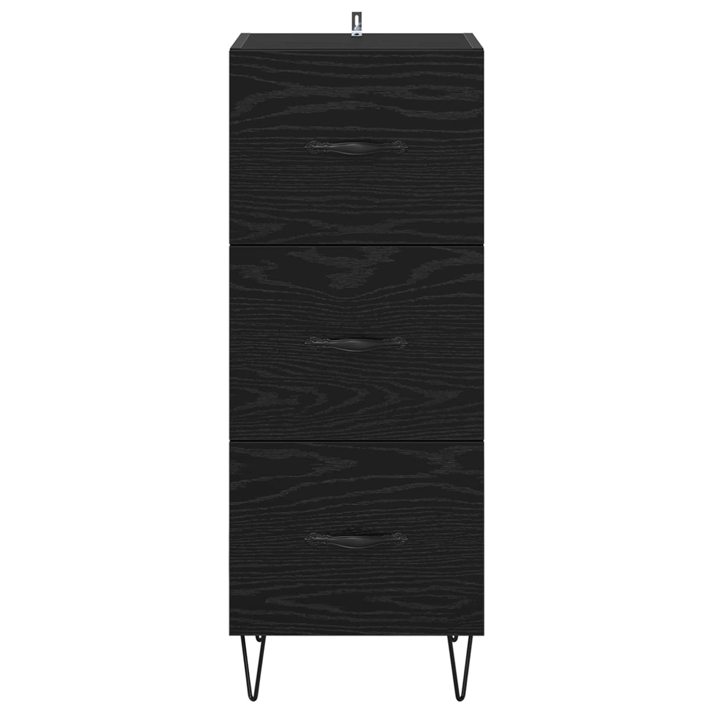 Sideboard Black oak 34 x 34.5 x 90 cm Engineered wood