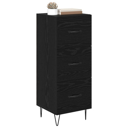 Sideboard Black oak 34 x 34.5 x 90 cm Engineered wood