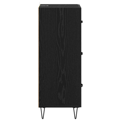 Sideboard Black oak 34 x 34.5 x 90 cm Engineered wood